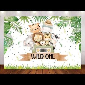 Wild One first birthday backdrop 5x7ft